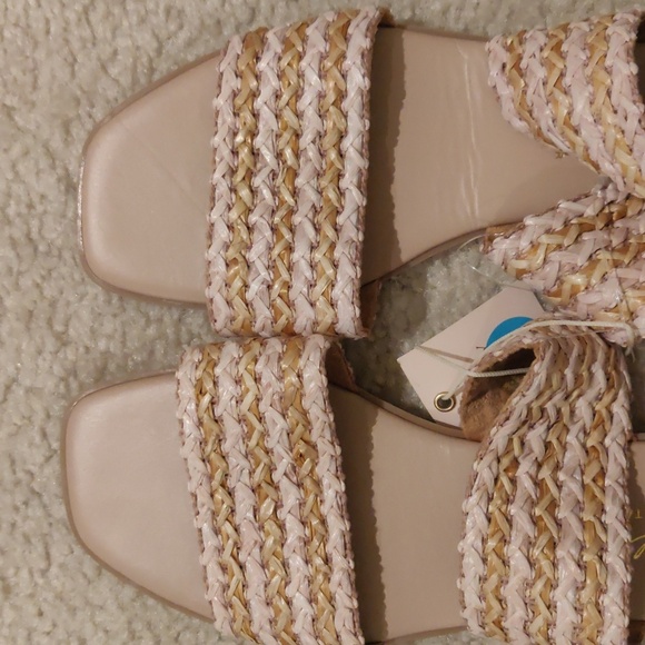 New Avellini Made in Italy Braided Band Sandals Women  Tan/blush pink - Picture 6 of 11